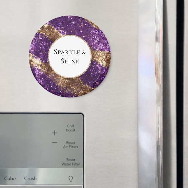 Imán Cumpleaños del Purpurina Purple Gold (In situ (nevera))