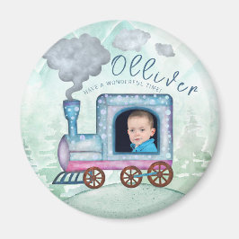 Imán Cumpleaños del tren Chugga Chugga Dos fotos