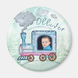 Imán Cumpleaños del tren Chugga Chugga Dos fotos