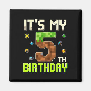 Imán Cumpleaños Divertido Chico Es Mi 5º Cumpleaños Gam