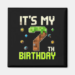 Imán Cumpleaños Divertido Chico Es Mi 7º Cumpleaños Gam