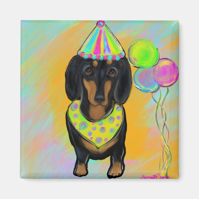 Imán Cumpleaños Doxie (Frente)