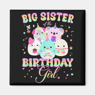 Imán Cumpleaños Familia Squish Squad Hermana Mayor De L