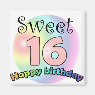 Imán Cumpleaños Feliz 16