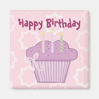 Imán Cumpleaños Feliz Cupcake