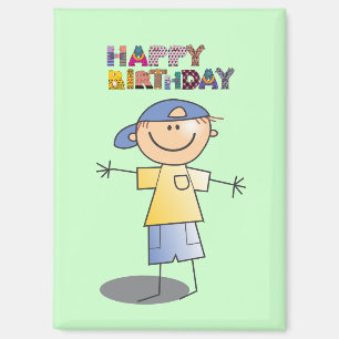 Imán Cumpleaños Feliz Decorativo para Niño