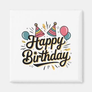 Imán Cumpleaños Feliz Festivo