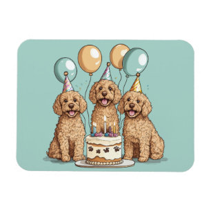 Imán Cumpleaños Goldendoodle Perros