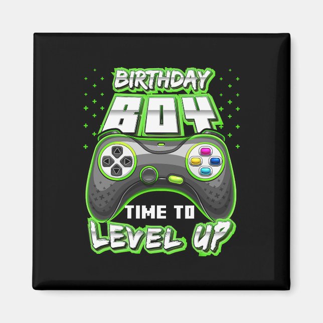 Imán Cumpleaños Hora Del Niño Para Levantar Videojuego  (Frente)