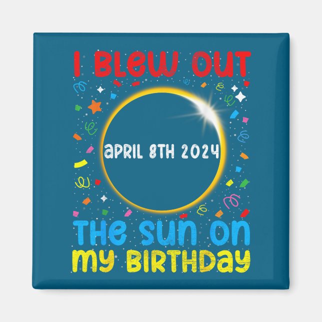 Imán Cumpleaños Lindo Eclipse Total Solar Abril (Frente)
