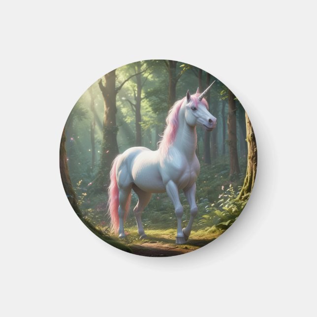 Imán Cumpleaños mágico de unicornio (Frente)