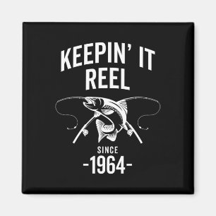 Imán Cumpleaños Manteniéndolo Real Desde 1964 Pesca Pes