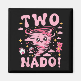 Imán Cumpleaños niña 2 Tornado Dos Nado 2do cumple