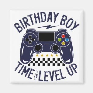 Imán Cumpleaños Niño Tiempo de Subir de Nivel