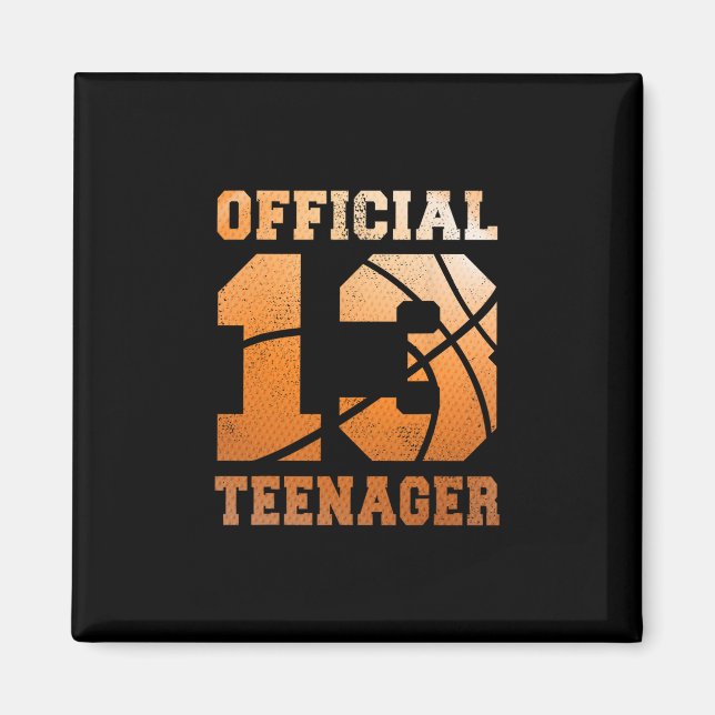 Imán Cumpleaños oficial número 13 de Sketll Adolescente (Frente)