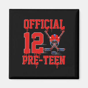 Imán Cumpleaños oficial preadolescente de 12 años Helad