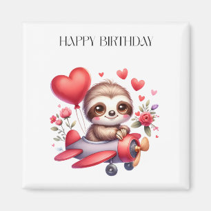 Imán Cumpleaños Piloto Perezoso
