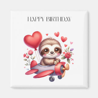 Imán Cumpleaños Piloto Perezoso