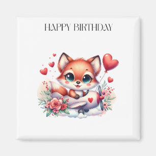 Imán Cumpleaños piloto zorro