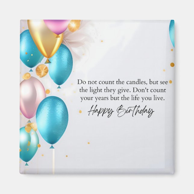 Imán Cumpleaños Ver la Luz (Frente)