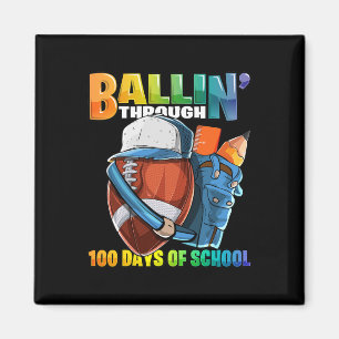 Imán Cumpliendo 100 Días De Escuela Footll Kinderga