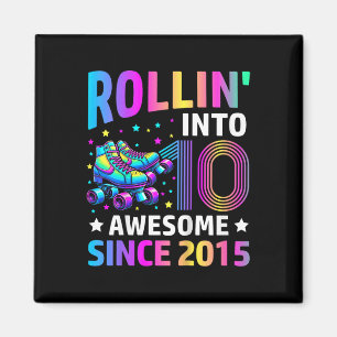 Imán Cumpliendo 10 años Patines Gif Cumpleaños 10