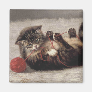 Imán Cuna de gato, bola de yarn de gato