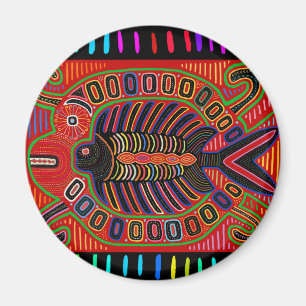 Imán Cuna Indian Mola Flying Fish