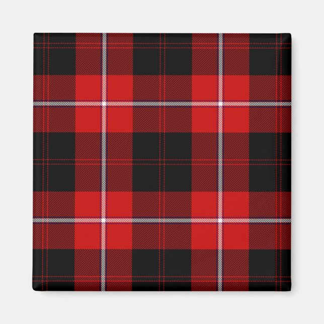 Imán Cunningham Tartan Red Black Plaid (Frente)