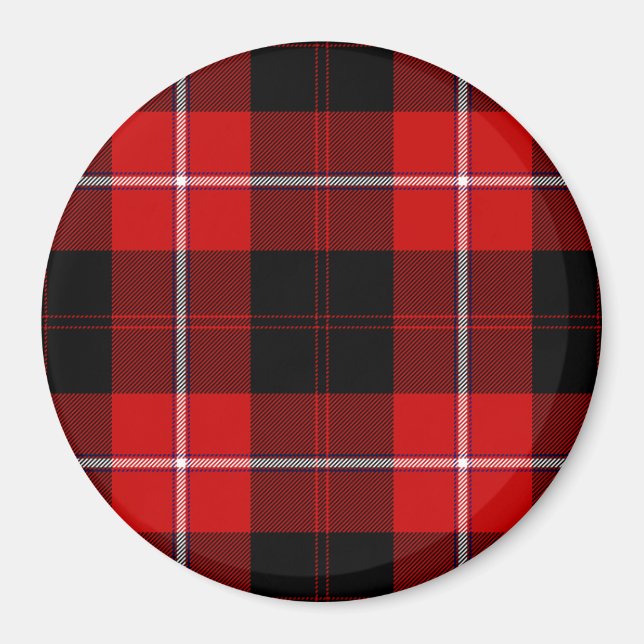 Imán Cunningham Tartan Red Black Plaid (Frente)