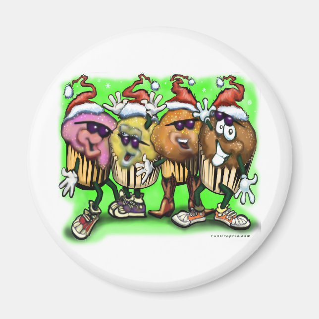 Imán CupCake Christmas (Frente)