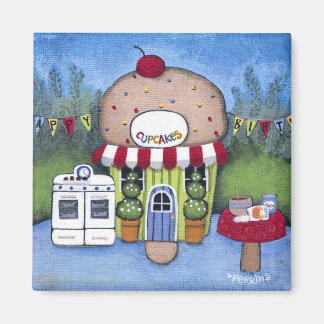Imán Cupcake Cottage Magnet