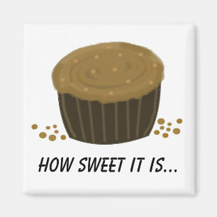 Imán Cupcake de chocolate con dicho