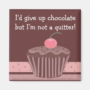 Imán Cupcake de chocolate con dicho