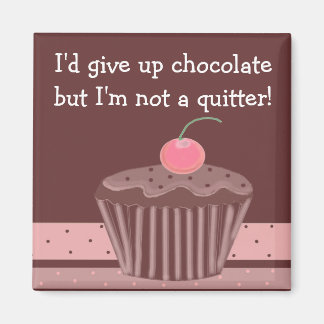 Imán Cupcake de chocolate con dicho