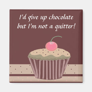 Imán Cupcake de chocolate con dicho