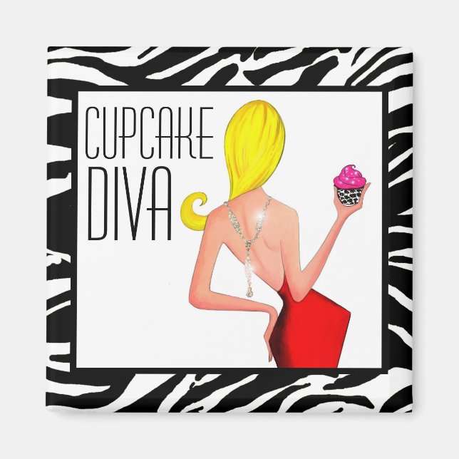 Imán "Cupcake DIVA" (Frente)