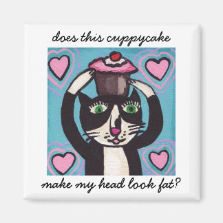 Imán Cupcake Head Kitty Magnet
