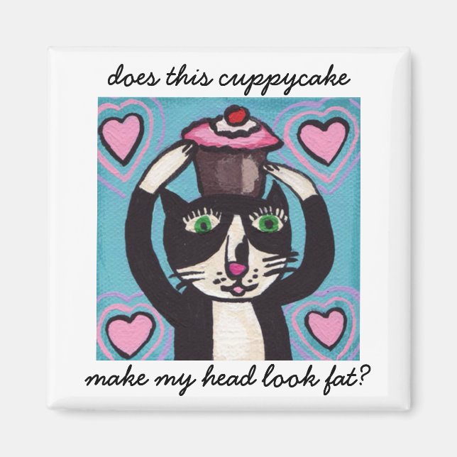 Imán Cupcake Head Kitty Magnet (Frente)