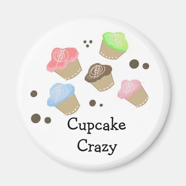 Imán Cupcake Loco (Frente)