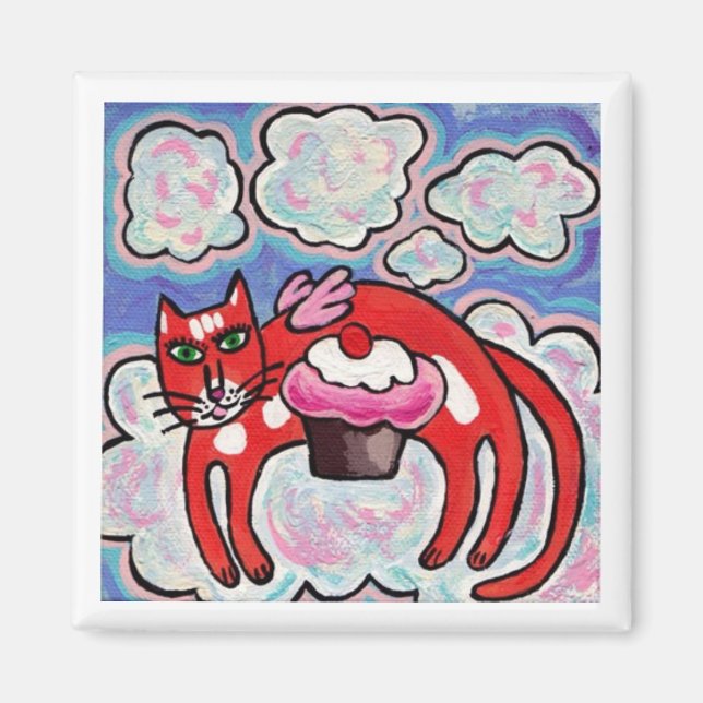 Imán Cupcake Nubes Angel Magnet (Frente)