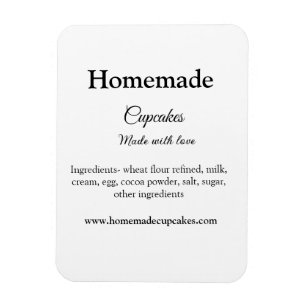 Imán Cupcakes caseros hechos con amor agregar texto sit