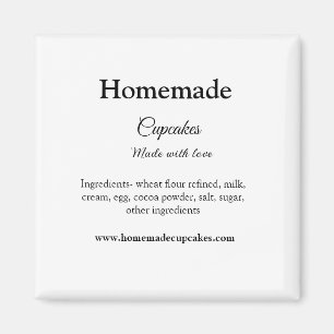 Imán Cupcakes caseros hechos con amor agregar texto sit