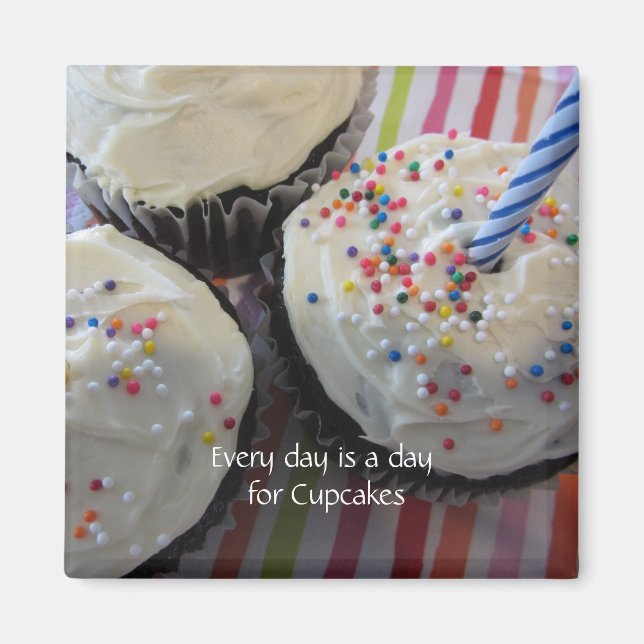 Imán Cupcakes con dicho adorable (Frente)