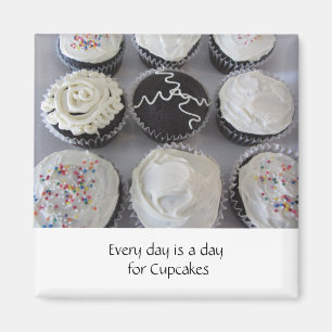 Imán Cupcakes Elegantes Con Frase