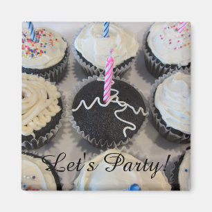 Imán Cupcakes Glaseados Vamos a la Fiesta