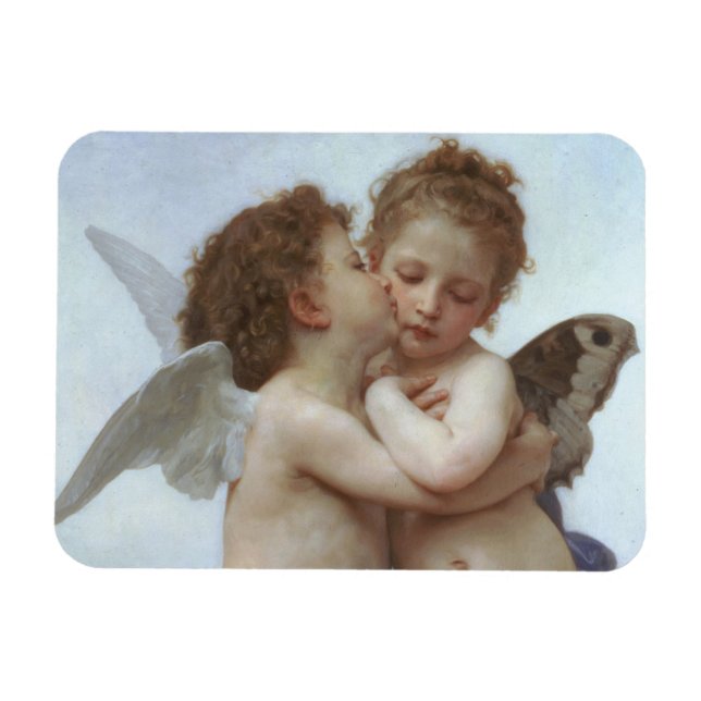Imán Cupid and Psyche as children - William Bouguereau (Horizontal)