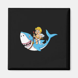Imán Cupid Riding Shark Día de San Valentín Fun Boys Ch