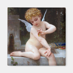 Imán Cupido con mariposa, Bouguereau