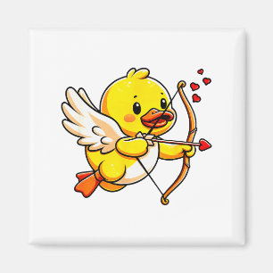 Imán Cupido de San Valentín Pato Corazón Amante Diverti